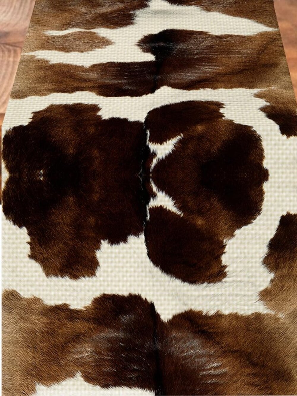 Cow Print Table Runner Seasonal Spring Fall Kitchen Dining Linen Table Decoratio